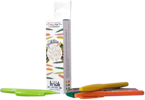 Brushpen Pentel Sign SES15C Urban Jungle assorti 6 Stuk-3