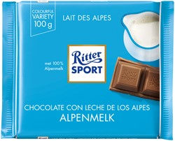 Ritter Sport Alpenmelk tablet 100gr 100 Gram