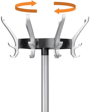 Kapstok Unilux Cypres staand metallic grijs 1 Stuk-2