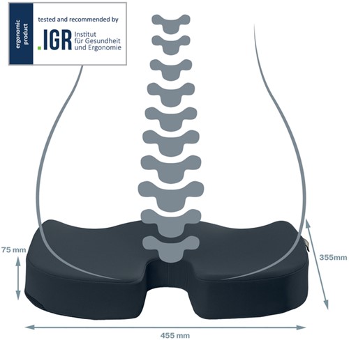 Stoelkussen Leitz Ergo Cosy grijs 1 Stuk-4
