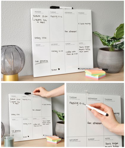 Planbord week Desq 35x35cm magnetisch 1 Stuk-3