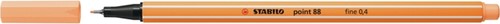 Fineliner STABILO point 88/25 fijn pastel oranje