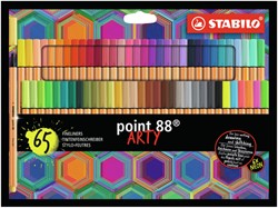 Fineliner STABILO point 88/65 Arty F ass 65st 65 Stuk
