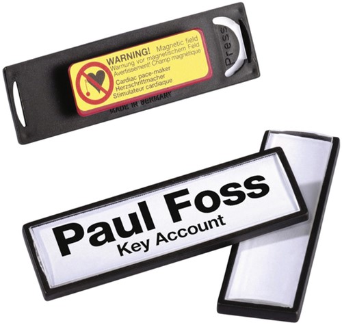 Badge Durable clip card met magneet 17x67mm 25 Stuk