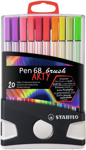 Brushstift STABILO Pen 68/20 Arty 20st assorti 20 Stuk