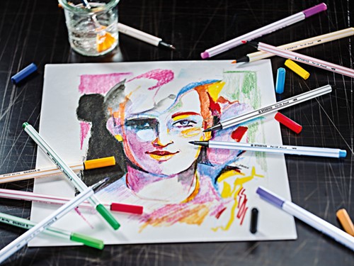 Brushstift STABILO Pen 68/60 pruimenpaars 1 Stuk-1