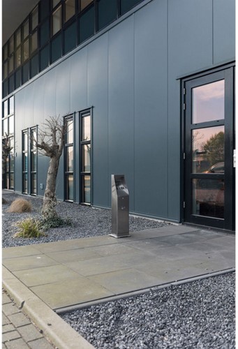 Asbak staand Vepa Bins zuil vrijstaand RVS 1 Stuk-3