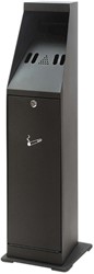 Asbak staand Vepa Bins zuil vrijstaand zwart 1 Stuk