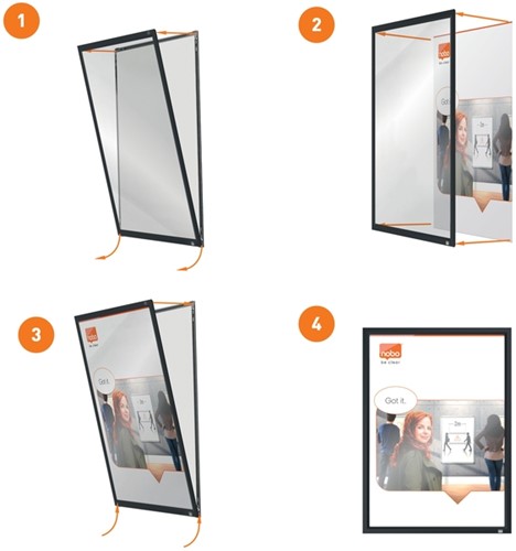 Kliklijst Nobo Impression Pro A4 zwart 1 Stuk-3