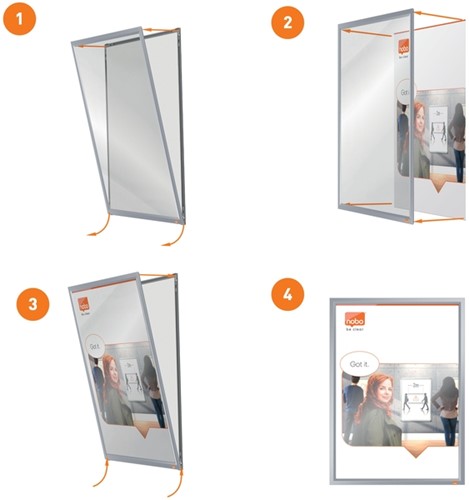 Kliklijst Nobo Impression Pro A3 zilver 1 Stuk-3