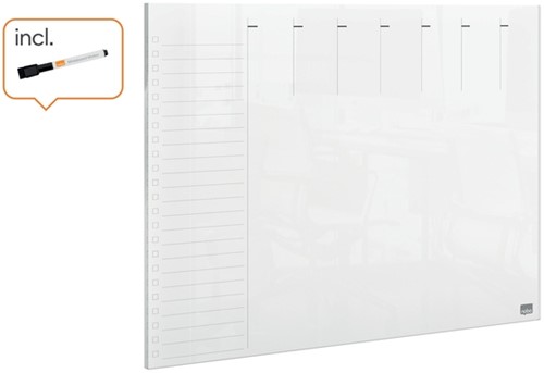 Weekplanner Nobo transparant acryl A4 1 Stuk-2