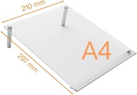 Notitiebord Nobo transparant acryl schuin A4-9
