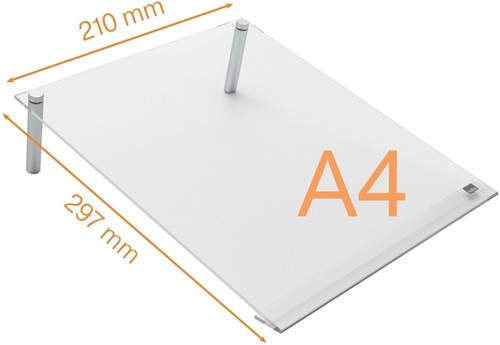 Notitiebord Nobo transparant acryl schuin A4-9