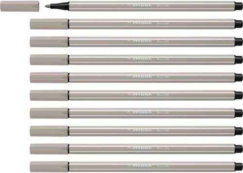 Viltstift STABILO Pen 68/93 M warm grijs 1 Stuk-4
