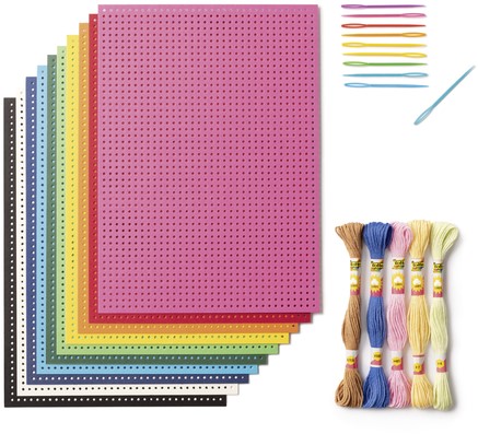 Borduurset Folia 10 borduurkaarten garen naalden 1 Zak-2