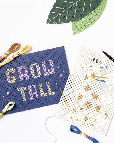 Borduurset Folia 10 borduurkaarten garen naalden 1 Zak-3