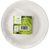 Bord IEZZY D 230mm karton wit 100 Stuk-2