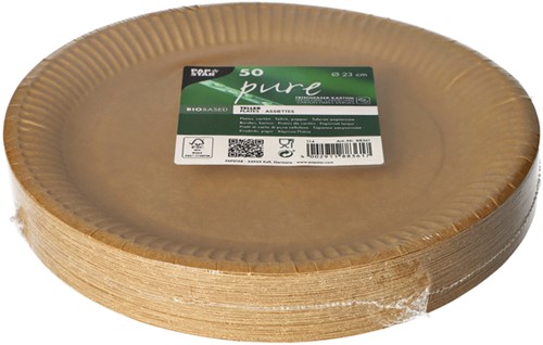 Bord Papstar 230mm karton bruin 50 Stuk-2