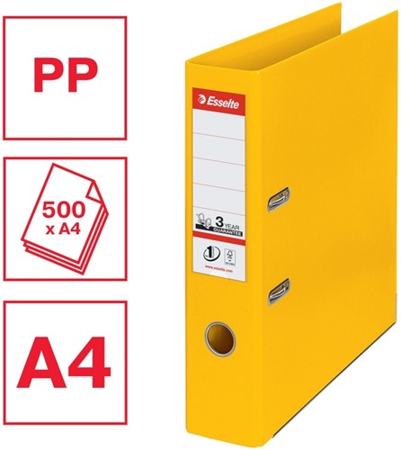 Ordner Esselte No 1 Power PP 75mm geel 5 stuks 5 Stuk-2