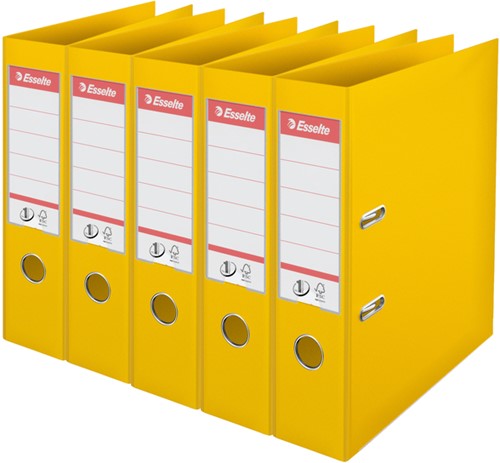 Ordner Esselte No 1 Power PP 75mm geel 5 stuks 5 Stuk