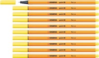 Fineliner STABILO point 88/24 F citroengeel 1 Stuk-1