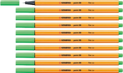 Fineliner STABILO point 88/16 F licht smaragdgroen 1 Stuk-1