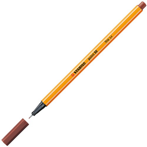 Fineliner STABILO point 88/75 F sienna 1 Stuk