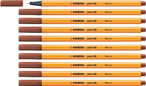 Fineliner STABILO point 88/38 F krijtrood 1 Stuk-1