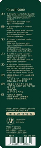 Potlood Faber-Castell 9000 6 hardheden 6 Stuk-3