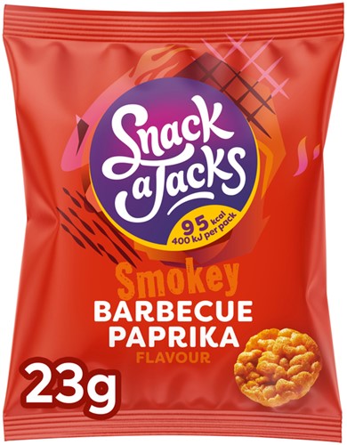 Mini rijstwafels Snack-a-Jacks barbeque paprika 8 Stuk