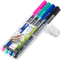 Viltstift Staedtler OHP Lumo F 318 perm 4 st ass 4 Stuk-2
