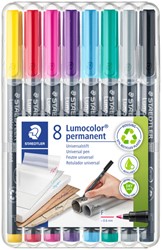 Viltstift Staedtler OHP Lumo F 318 perm 8 st ass 8 Stuk
