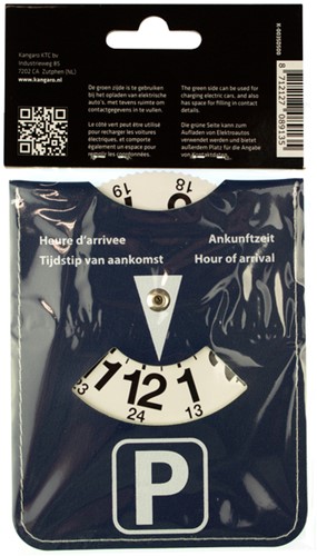 Parkeerschijf Kangaro E-car met blauw-groen zijde 1 Stuk-2