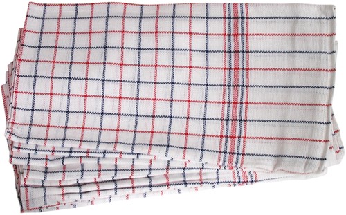 Theedoek nationale ruit Ca 65x65cm 6st 6 Stuk