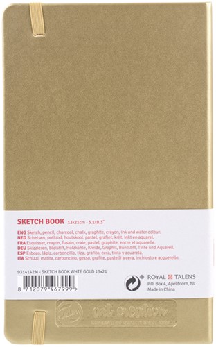 Schetsboek Talens Art Creation 130x210mm witgoud 1 Stuk-2