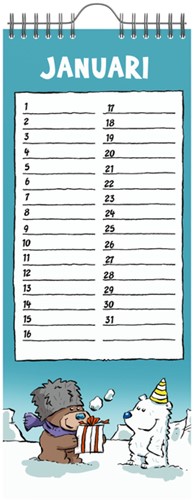 Verjaardagskalender Lannoo Ritstier 130x325 blauw 1 Stuk-2