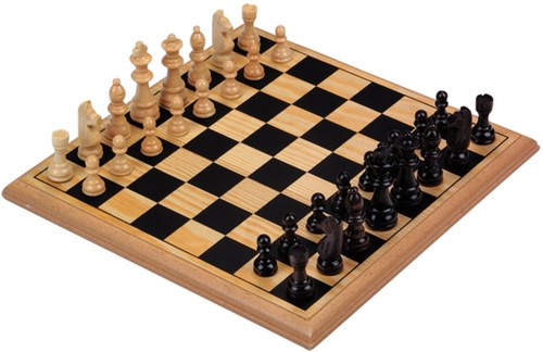 Schaakspel Longfield Games hout 30x30cm 1 Stuk