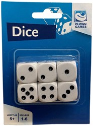 Dobbelsteen Clown Games 6 Stuk