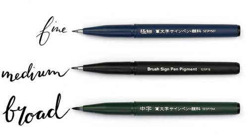 Brushpen Pentel XSESP15 zwart 3 Stuk-2