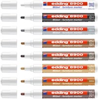 Viltstift edding 8900 meubel rond 1.5-2mm spierwit 1 Stuk-2