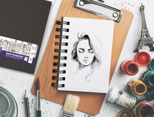 Schetsboek Oxford A6 80 vel spiraal 1 Stuk-3