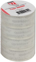Plakband Quantore 19mmx25m transparant 4 Rol