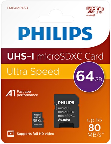 Geheugenkaart Philips micro SDXC 64GB 1 Stuk-2