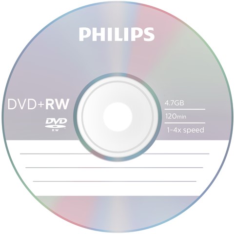 DVD+RW Philips 4.7GB 4x SP (10) 10 Stuk-2