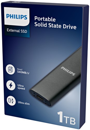 SSD Philips extern space grey 1TB 1 Stuk-3