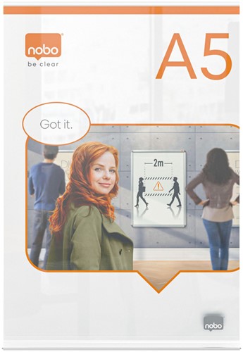 Infobord Nobo Premium Plus A5 acryl vrijstaand 1 Stuk-2