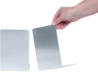 Boekensteun MAUL 12x12x17.5cm aluminium zilver 2 Stuk-3