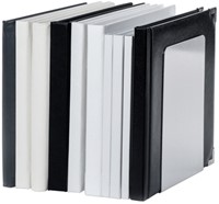 Boekensteun MAUL 12x12x17.5cm aluminium zilver 2 Stuk-2