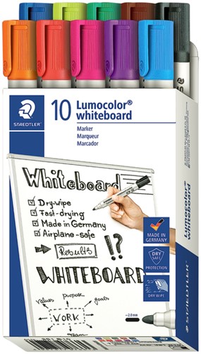 Whiteboardmarker Staedtler Lumo 351 10st ass 10 Stuk