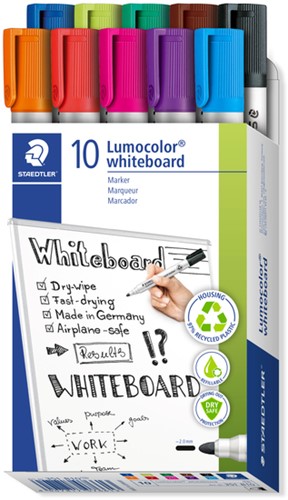 Whiteboardmarker Staedtler Lumo 351 10st ass 10 Stuk